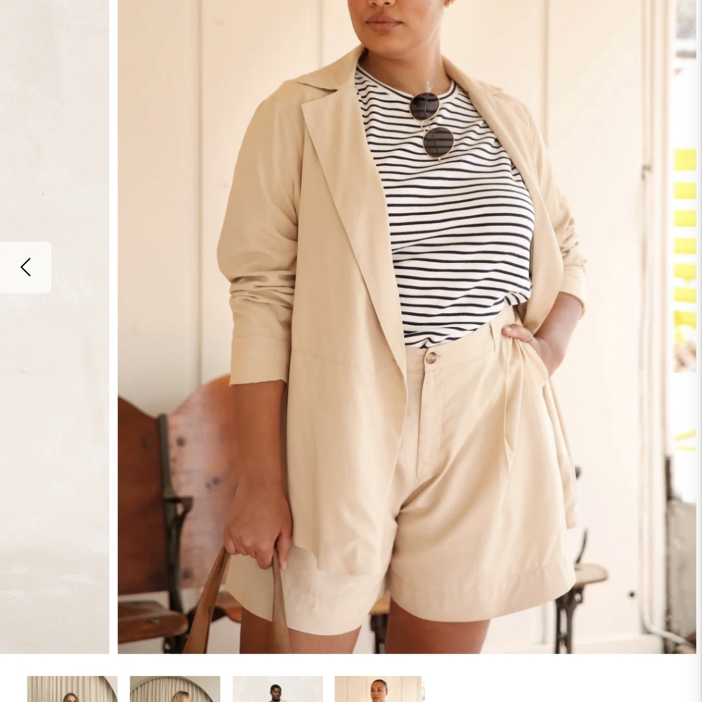 NWT Able Micah Drapey Blazer Oat - Picture 4 of 10